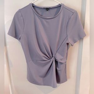 Express Twist Front Short Sleeve Top